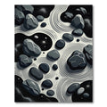 Monochromatic Zen Garden Stones Rug