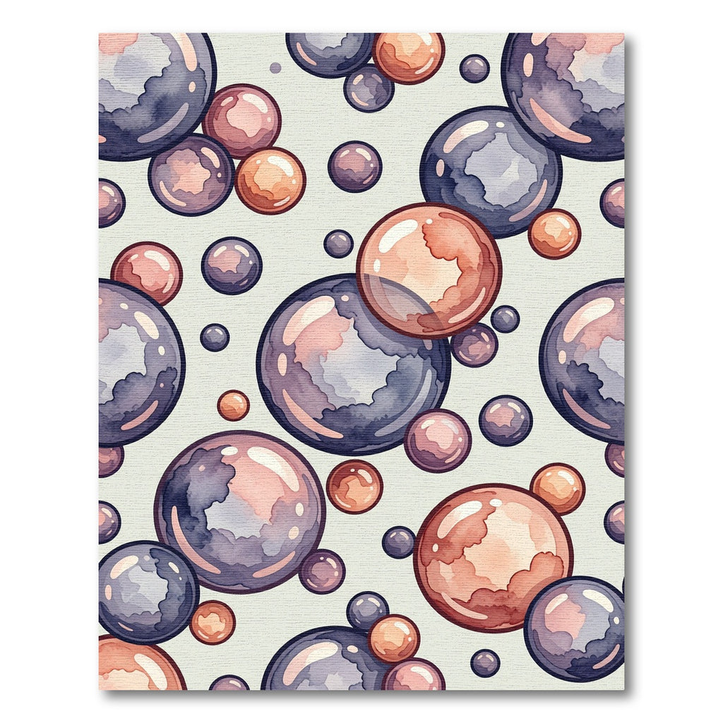 Floating Bubble Watercolor Arrangement Rug