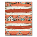 Coastal Sunset House Stripe Decor Rug