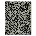 Gray Black Animal Spots Medallion Rug