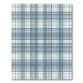 Classic Navy Blue Grid Plaid Rug