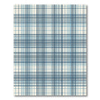 Classic Navy Blue Grid Plaid Rug
