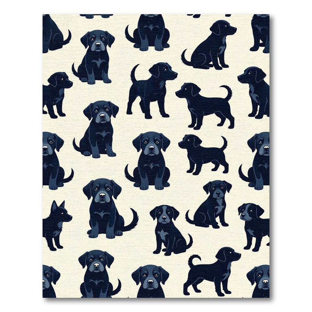 Charming Black Labrador Puppy Surface Rug