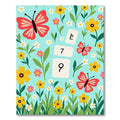 Playful Red Butterflies Whimsical Floral Garden Rug