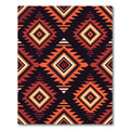 Geometric Sunset Diamond Earth Tone Tapestry Rug