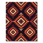 Geometric Sunset Diamond Earth Tone Tapestry Rug