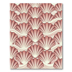 Blush Shell Scallop Art Deco Wave Rug