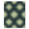 Sage Green Geometric Starburst Mosaic Rug