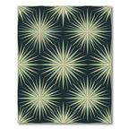 Sage Green Geometric Starburst Mosaic Rug