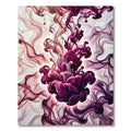 Vibrant Plum Ink Abstract Swirl Rug