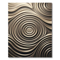 Modern Metallic Bronze Ripple Swirl Rug