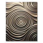 Modern Metallic Bronze Ripple Swirl Rug