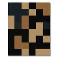 Modern Earthy Geometric Block Composition Rug