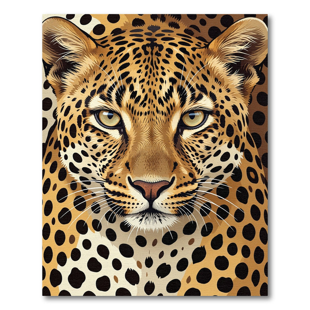 Majestic Wild Leopard Face Portrait Rug