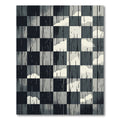 Monochromatic Sky Cloud Checkered Abstract Art Rug