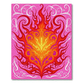 Vibrant Pink Fire Swirl Rug