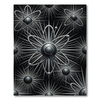 Silver Atomic Starbust Art Deco Rug
