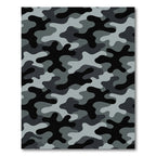 Monochromatic Slate Gray Camouflage Abstract Rug