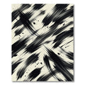 Dynamic Monochrome Abstract Brush Stroke Art Rug