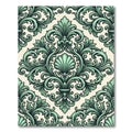 Sage Green Ornate Acanthus Shell Damask Rug