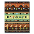 Earthy Southwestern Geometric Corn Cloud Arrow Rug