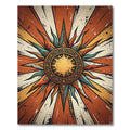 Radiant Sunburst Golden Boho Earth Tone Rug