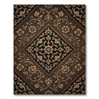 Regal Bronze Floral Koi Diamond Rug