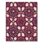 Crimson Geometric Starburst Medallion Rug