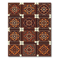 Warm Orange Starburst Geometric Arrangement Rug