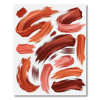 Earthy Terracotta Abstract Brush Stroke Rug
