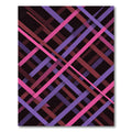 Vivid Magenta and Violet Intersecting Lines Rug