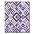 Purple Geometric Layered Diamond Grid Rug