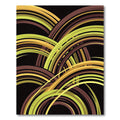 Abstract Curving Earth Tone Arc Rug