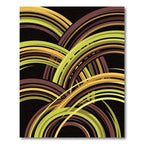 Abstract Curving Earth Tone Arc Rug