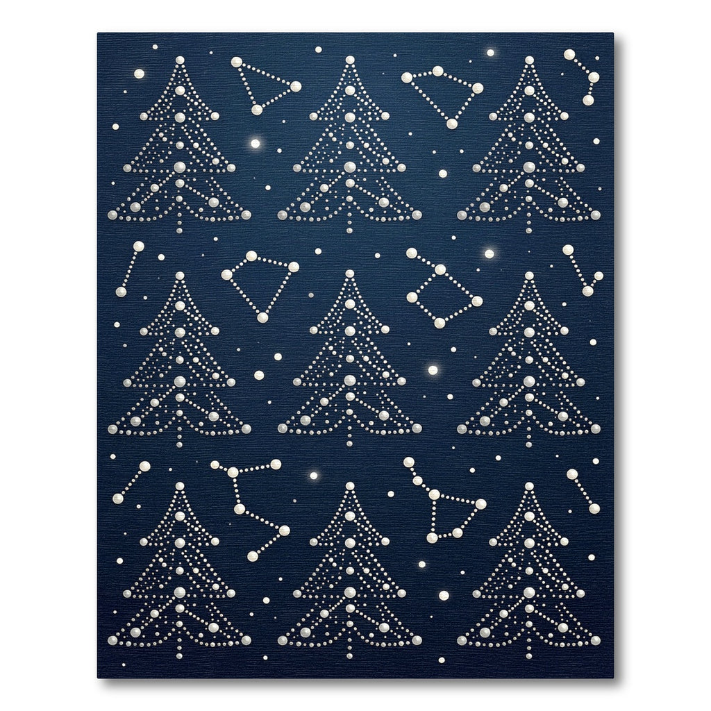 Celestial Navy Christmas Tree Constellation Rug