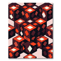 Crimson Cubes Diamond Brilliance Rug