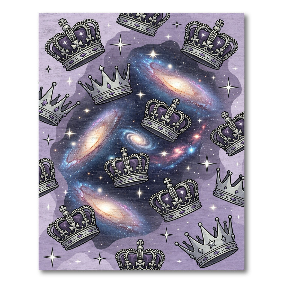 Royal Purple Galaxy Crown Celestial Rug
