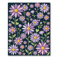 Purple Daisy Meadow Garden Rug