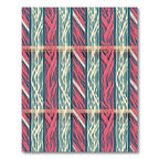 Crimson Cream Vertical Rope Weave Rug