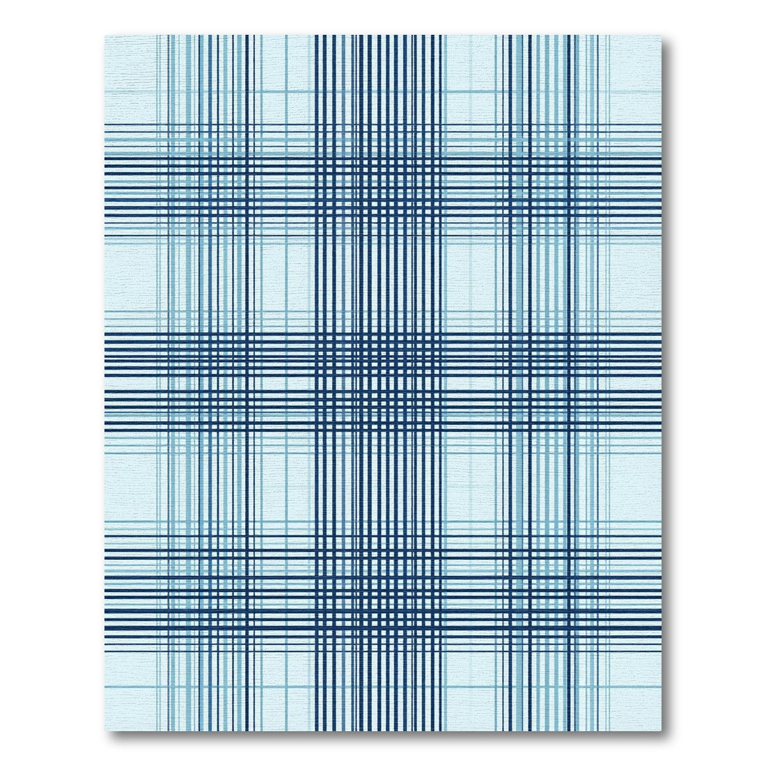 Light Blue Plaid Grid Checkered Rug