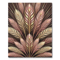 Rose Gold Cream Feather Burst Rug