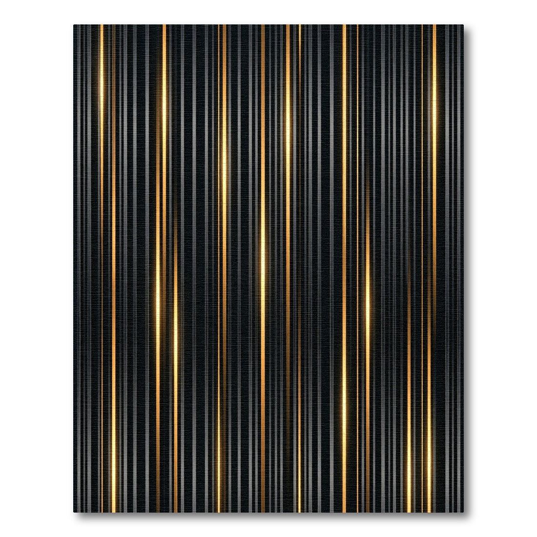Dazzling Gold Vertical Stripe Rug