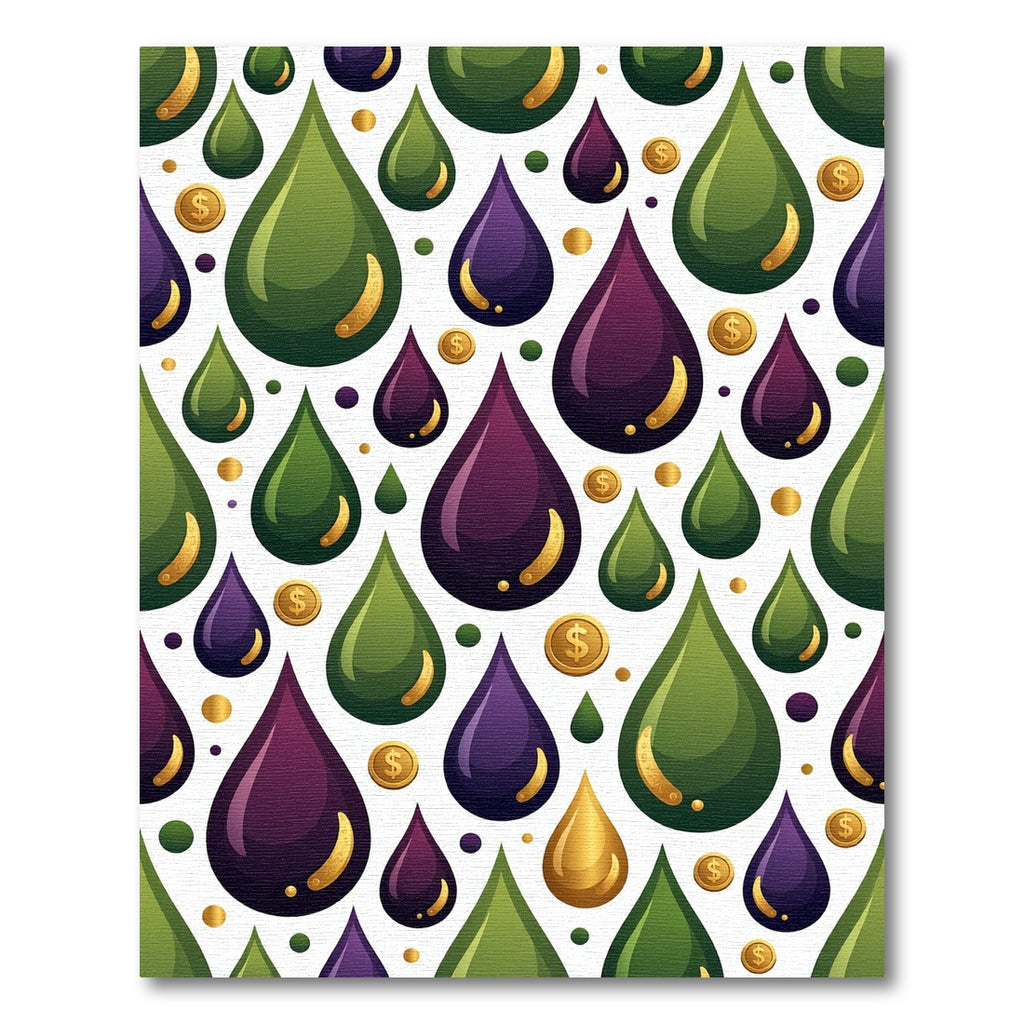 Abstract Olive Plum Liquid Wealth Rug
