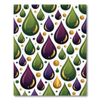 Abstract Olive Plum Liquid Wealth Rug