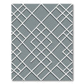 Sophisticated Slate Gray Intersecting Lattice Rug
