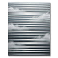 Minimalist Silver Gray Linear Cloud Rug
