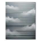 Minimalist Silver Gray Linear Cloud Rug