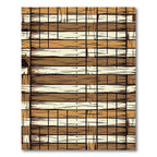 Modern Earthy Tone Grid Weave Rug