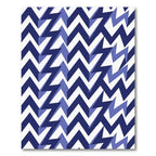 Bold Blue Jagged Chevron Pattern Rug