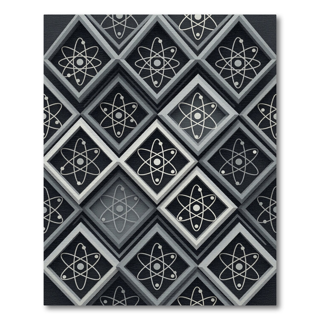 Monochrome Atom Square Dimensional Rug